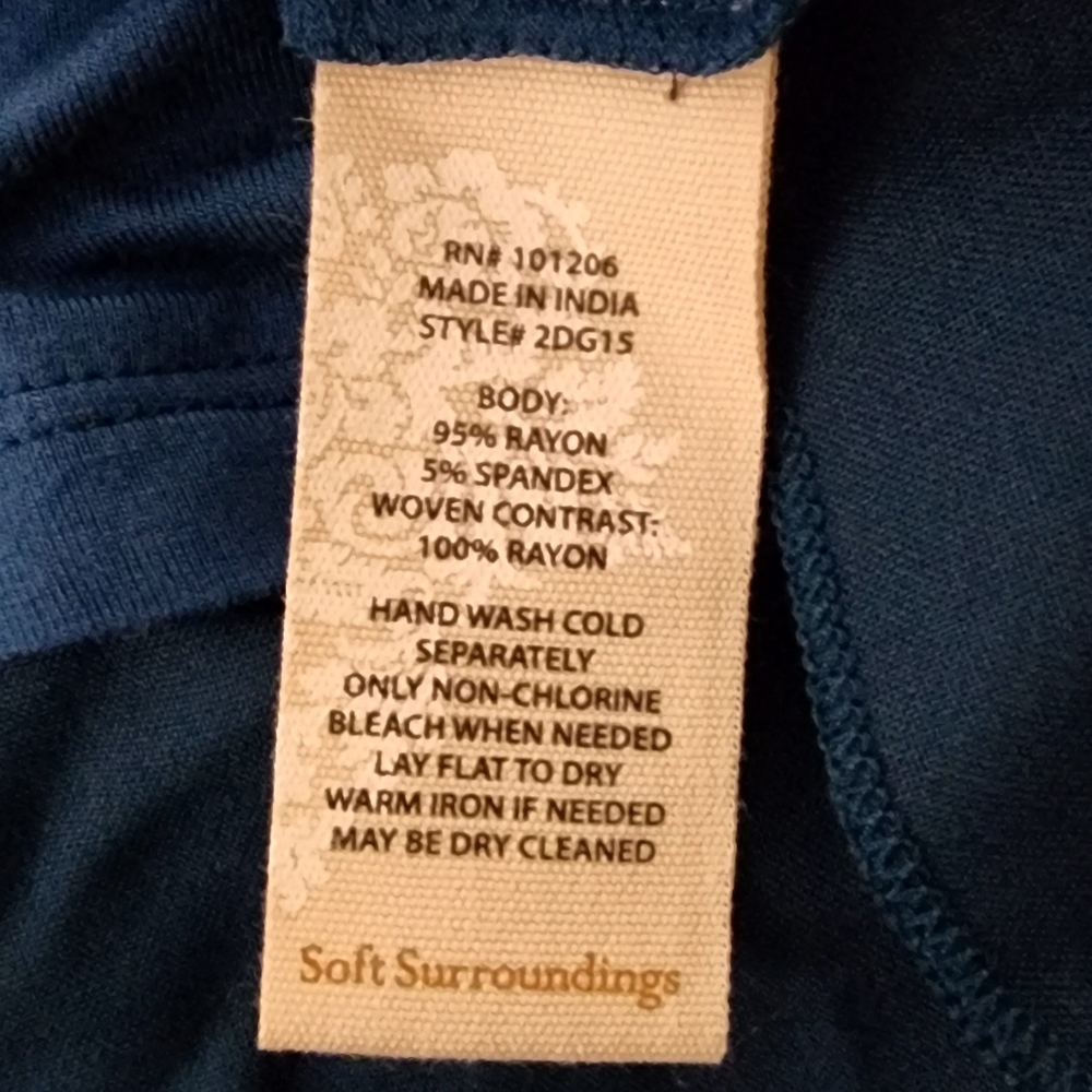 Soft Surroundings Eden Tiered Tunic Tank • High-Low Hem • Relaxed Fit • XLarge - Picture 7 of 8